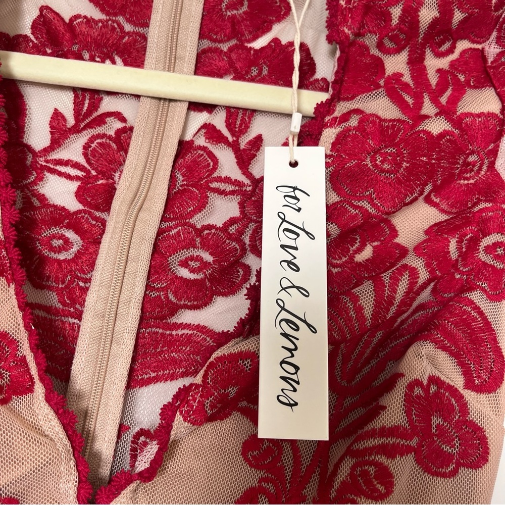 NWT For Love & Lemons‎ Temecula Sheer Embroidered Maxi Dress Size XS - Picture 4 of 5